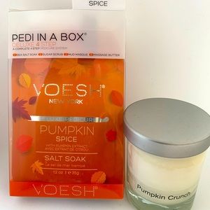 Pedi in a box and a soy candle duo
